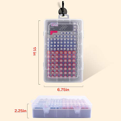 Battery Storage Organizer Box with Battery Tester, Garage Batteries Caddy Case Holder Container Holds 120+ Batteries AA AAA Lithium 3V CR123 LR44 CR2016 CR1632 CR2032 CR2025 (Batteries Not Include)