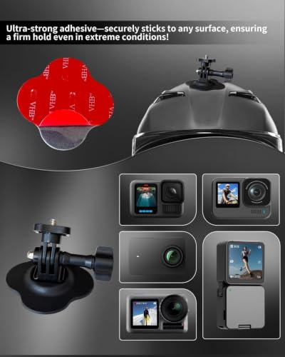 Image of SHOPEE Helmet Flexible Adhesive Mount Sticky Accessory for Insta360 Go Pro | 3M Curved Attachment for Go Pro Hero Max Mission Insta 360 X5 X4 X3 X2 ONE Osmo AKASO Action Cameras