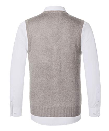 Mens Knitted Vest V Neck Thick Sleeveless Wool Blend Slim Fit Pullover Knitwear Checked Sweater Vests3