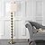 SAFAVIEH Lighting Collection Reflections Modern Farmhouse Stacked Ball Brass 59-inch Living Room Bedroom Home Office Standing Floor Lamp (LED Bulb Included)