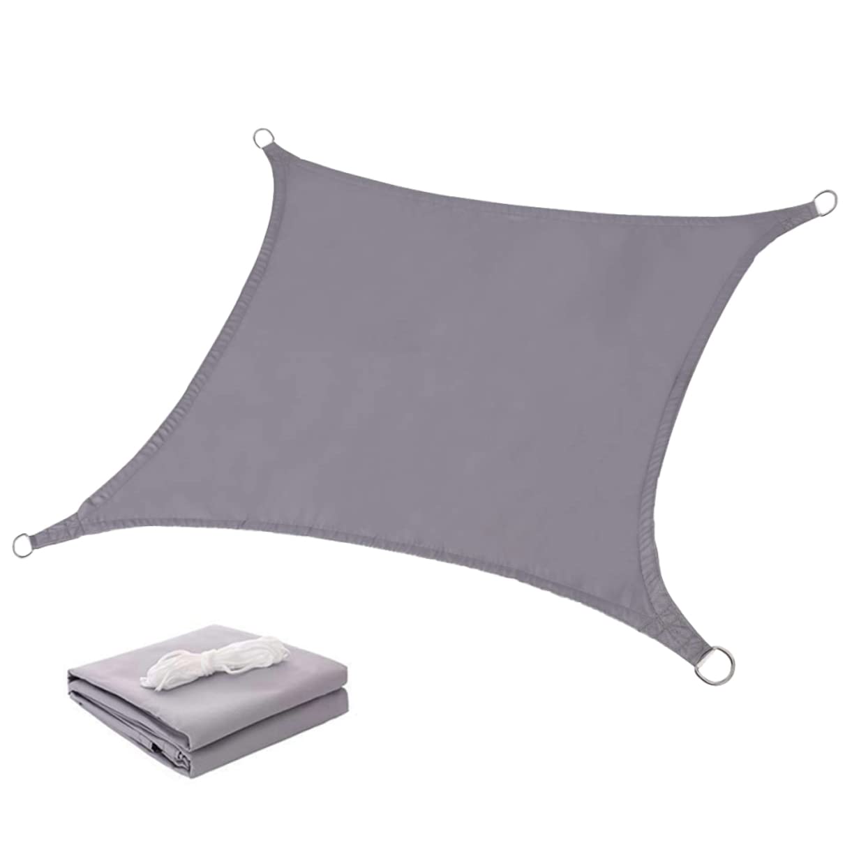 Voile d'ombrage quadrilatère en polyester imperméable pour jardin