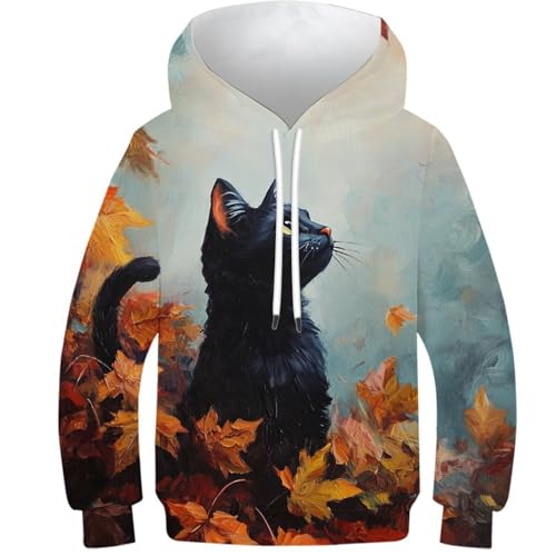 Sweat à capuche enfant imprimé 3D pull streetwear unisexe vêtement automne 11-13 ans