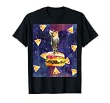 Space Alpaca Riding Burger With Nachos T-Shirt