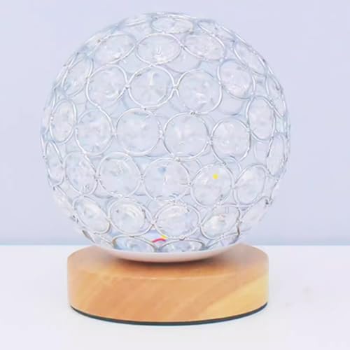 Lampe de chevet boule de cristal LED pour table de chambre et decoration maison