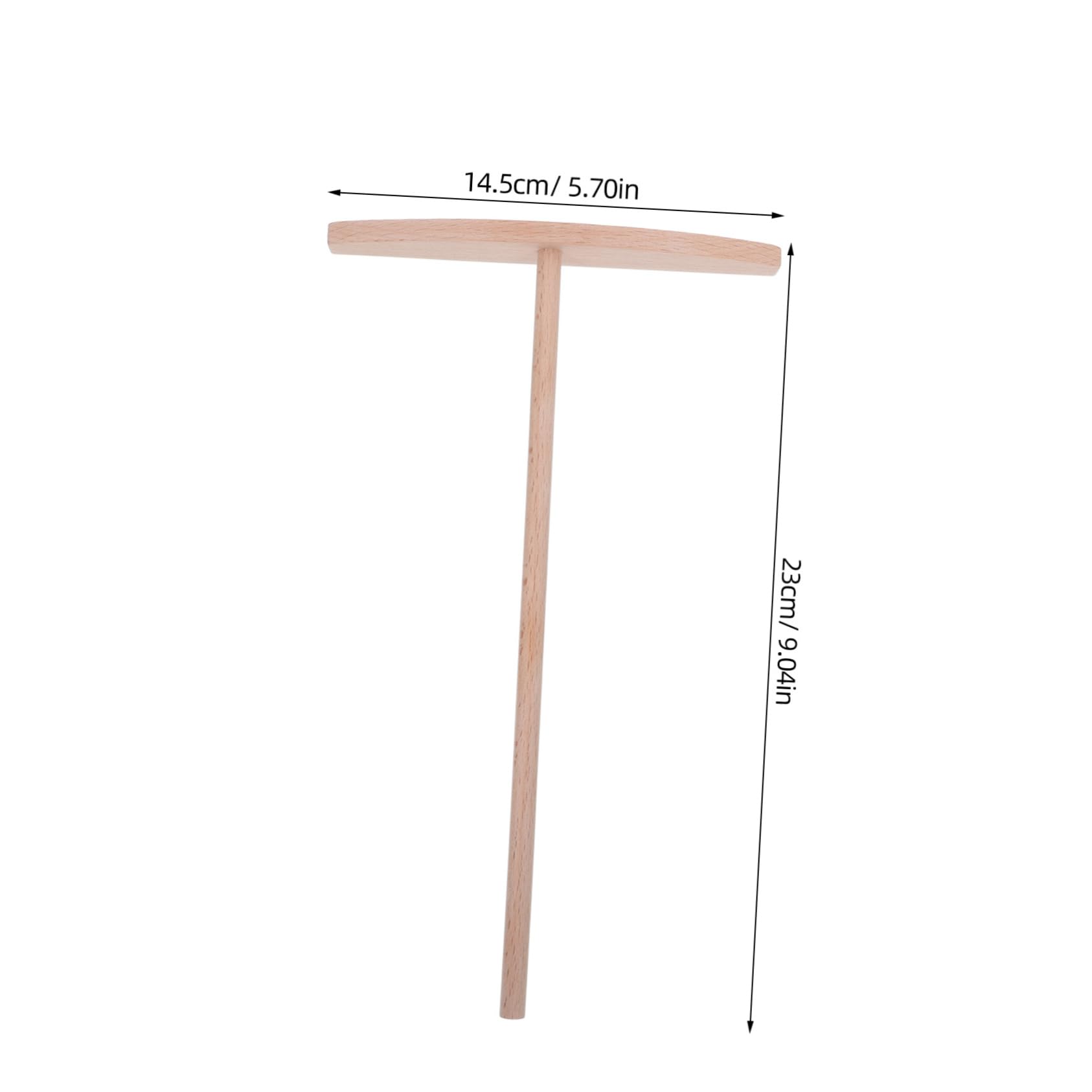 Unomor Sturdy Wooden Crepe Spreader Large Oak Basting Tool for Pancakes Eggs Multi-function Kitchen Accessory