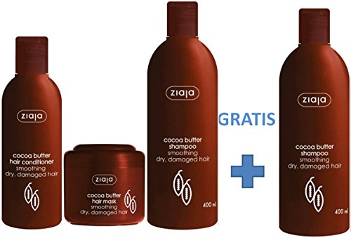 Preisvergleich Produktbild Ziaja Kakaobutter Haarpflegeset mit GRATISPRODUKT