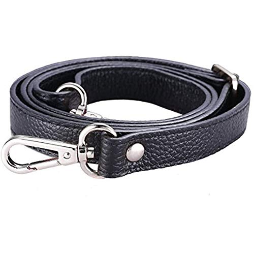 Adjustable PU Leather Replacement Strap, Handbags Shoulder Universal Straps Crossbody Bag Accessories Straps with Metal Swivel Hooks for Briefcase Messenger Bag Shoulder Bag (Silver Buckle)