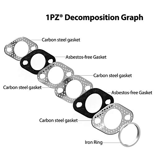 Image of 1PZ EGS-M27 Exhaust Gasket for GY6 49cc 50cc 70cc 90cc 110cc 125cc 150cc Scooter Moped Motorcycle Go Kart ATV Quad 4Wheeler Dune Buggy Dirt Pit Bike