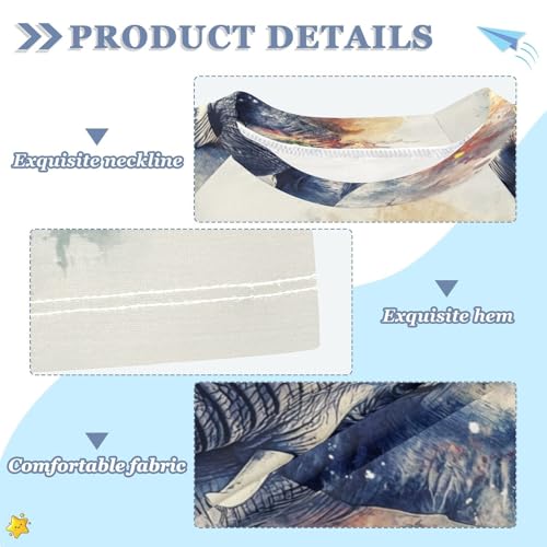 Boys Short Sleeve T-Shirts Elephant Animal Graffiti Rashguard Kids Swim Shirts Sun UPF 50+ Multicoloured3