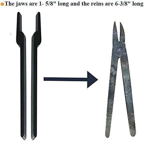 Miniatura 6 de Juego de 6 pinzas rápidas para bricolaje, juego de seis tipos de pinzas que viene con 7 remaches de acero inoxidable para principiantes de herrero