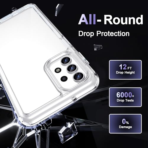 Image of Case for Samsung Galaxy A13 5G /4G, Military Grade Drop Protection Phone Case, Yellowing Resistant, Anti-Scratch Hard PC Back, Shockproof Hard Ultra-Thin Protective Cover, Clear