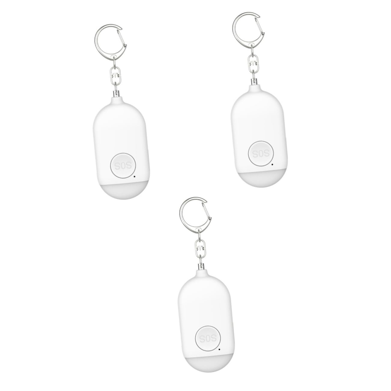 Mikikit 3pièces Alarme Personnelle Urgence pour Femmes Dispositif De Sécurité Compact Et Léger pour à Main Et Clés Extérieur
