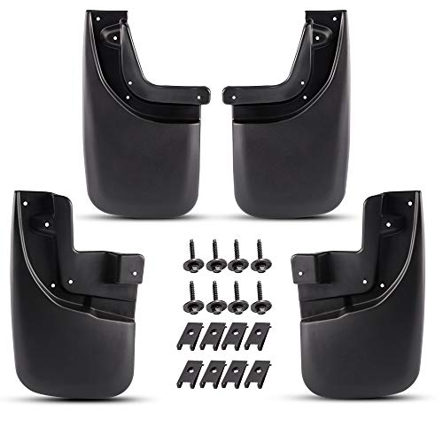 4Pcs Wheel Mud Guards Splash Flaps Compatible for Toyota 2005-2015 Tacoma Heavy Duty Molded Front & Rear Wheel Mud Guards Splash Flaps with OEM Fender Flares