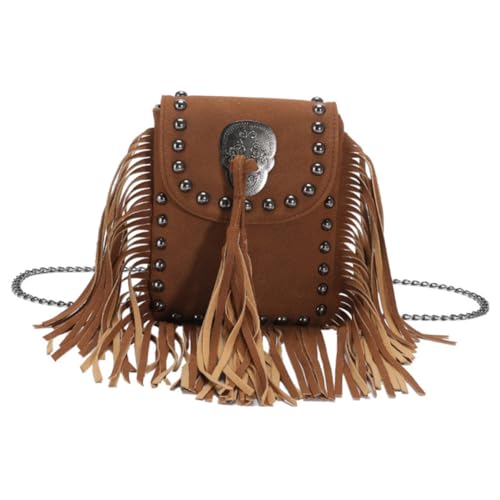 Sac à franges bandoulière vintage KOMBIUDA au design rétro et bohème