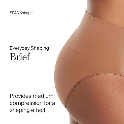 Image of SPANX SPANXshape Everyday Shaping Brief - Core Control Shapewear Underwear - Invisible Under Clothes - Seamless Design