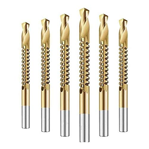 Drill Bit 6Pcs Cobalt Drill Bit Set Hole Saw Grooving Set Woodworking Sawtooth Drill Slotted Drill