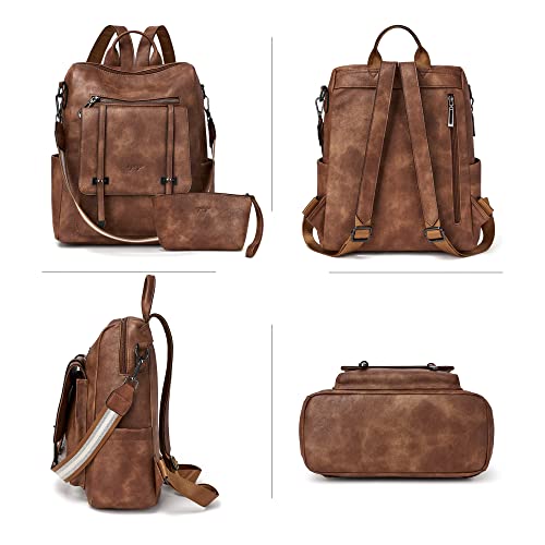 Image of OPAGE Backpack Purse for Women Leather Backpack Purse Travel Backpack Fashion Designer Ladies Shoulder Bags With Wristlets,14-in Height