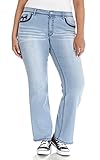 Angels Jeans Women's Plus Size Mid Rise Bootcut Jean