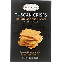 dolcetto Tuscan Crisps Italian Cheese Blend Boxes, Pack of 6, 5.3 Ounce