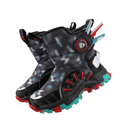 Boys Girls Snow Boots Toddler Kids Winter Padded Boots Water 𝗥esistant Soft Hook Loop Cold Weather Outdoor Shoes