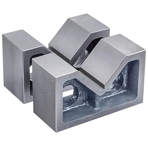 Coppia di prismi a V, 100 x 45 x 67 mm, V-90°, V-53 mm