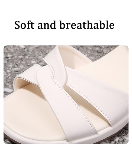 Women's Thick Soled Sandals Comfortable Beach Casual Sandals Rope Ankle Heels Open Toe Wedge Shoes2