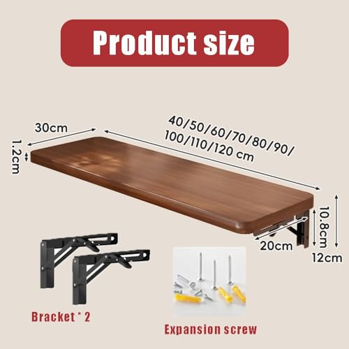 Bureau mural pliable bois invisible pour petits espaces et télétravail - 3