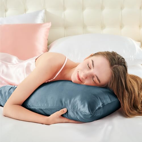 image for BEDELITE Satin Body Pillow Cover 2 Pack, Super Soft and Cooling Body P