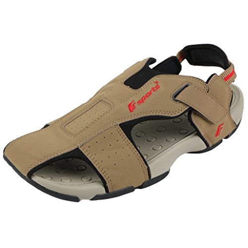 Image of Fsports Men's SP4 Series Brown Synthetic Casual Sandals 6UK