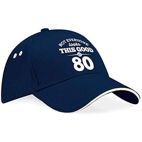 80th Birthday Baseball Cap Hat Gift Idea 80th Present Keepsake for Men Women Eighty