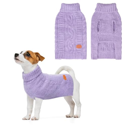 Image of BEAUTYZOO Dog Sweaters for X-Small Dogs, Knit Clothes with Harness Hole