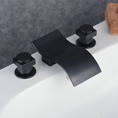 Hiendure® dubbele handgreep 3 gat brede waterval badkamer wastafel mixer tikken