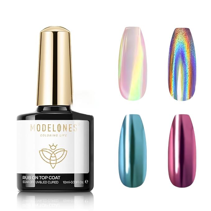 Sponsored Ad – modelones No Wipe Gel Top Coat, High Gloss Shiny Long Lasting Top Coat Gel for Chrome Nail Powder and Clear Nail Gel, 10ml Soak Off Nail Lamp Top Coat Gel Nail Polish for Home DIY and Nail Salon