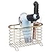 mDesign Porte sèche-Cheveux sans perçage – Panier pour sèche-Cheveux Polyvalent en métal grillagé – Module de Rangement Multifonction pour Fer à boucler et lisseur – Couleur Laiton