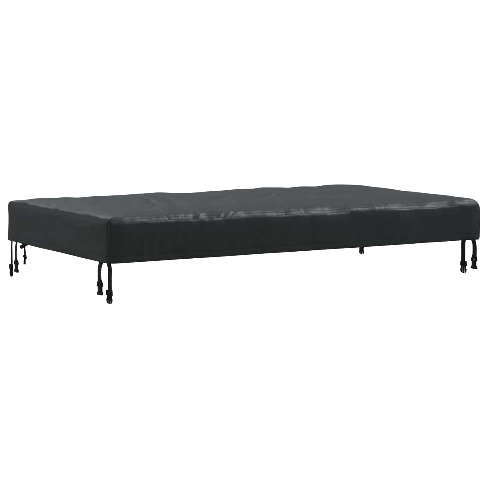 Knerpwd 600D Oxford Fabric Plain Black Rectangular Table Cover 122 X 72 X 15 Cm, Waterproof Fabric For Indoor Outdoor Use With Carrier Bag