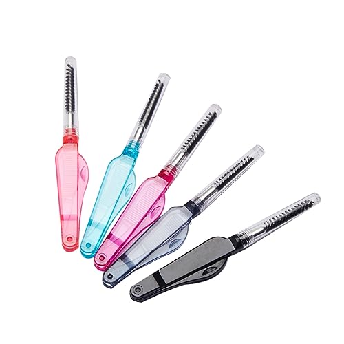 Gogogmee Eyelash Brow Combs Makeup Brush Folding Brush Eyebrow Shaping Non-slip Handle