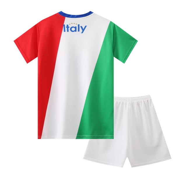 Image of Italy Italia Kids Boys Youth Sports Soccer Football Kit Jersey Shirt Shorts Set
