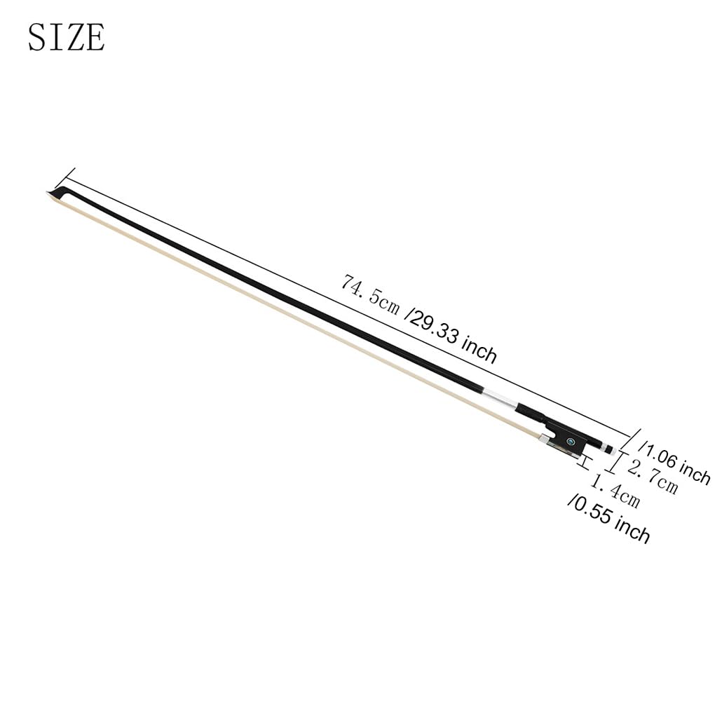 4/4 práctica de crin de caballo arcos fibra carbono accesorios cuerda gran equilibrio Fiddlestick piezas instrumentos musicales, lazo+caja