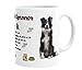 Merchandise for Fans Becher aus Keramik - 330 ml Motiv: Border Collie mit Spruch Eigentumsrechte (03)