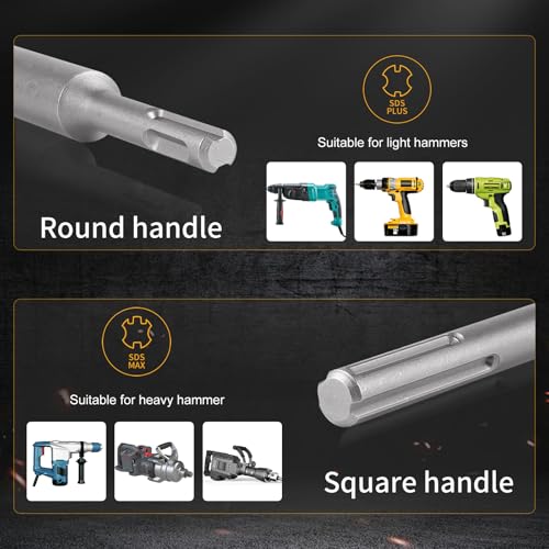 EXLECO Hohl-Bohrkrone Set 37-pk, Bohrkrone Steckdose, Kernbohrer 30mm 40mm 50mm 65mm 80mm 100mm 110mm, mit 110mm 300mm SDS Plus Verlängerung & SDS Max Zentrierbohrer, Dosenbohrer Steinbohrer