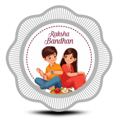 Image of 999.9 Pure Silver Happy Raksha Bandhan Coin for Brother, Silver Rakhi Coin for Gift, Rakhi Gift for Sister (Pack of 1, 5 Gram)