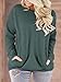 ROSRISS Women's Plus Size Casual Blouse Loose Tunic Long Sleeve Tops Dark Green 18W