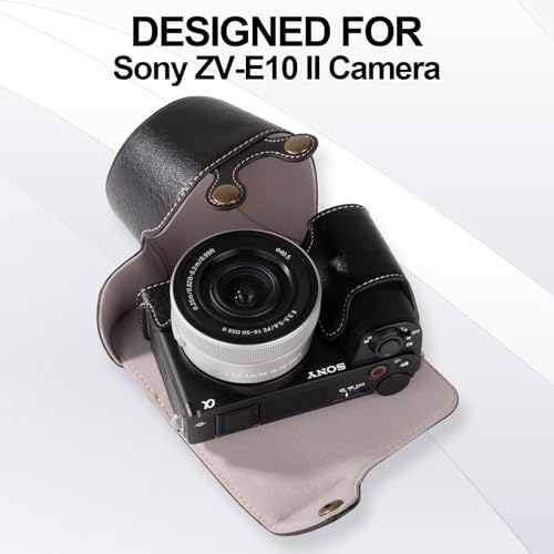 Funda protectora para cámara Sony ZV-E10 II piel PU miniatura 2