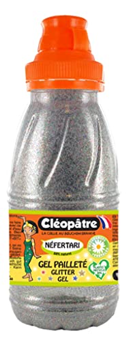 Cleopatre GP250-MC - Frasco de gel con purpurinas multicolores - 250 ml - Transparente