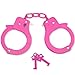 JUNRUI Handschellen für Kinder, Spielzeug Handschellen aus Metall mit Schlüssel Handschellen Zubehör für Polizeispiele Party Requisiten Polizei Spiel Handschellen für Kinder (Rosa)