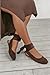 GTBINGGO Suede Ballet Flats Shoes for Women Ankle Wrap Ballerina Flats Closed Round Toe Lace up Flat Shoes Cute Comfortable Casual Fashion Dress Chocolate