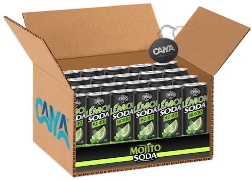 24X Lemonsoda Mojito L'Originale Analcolico Italiano Lemon Soda 330ml [CAIYA® BOX da 24 Lattine] - Drink Summer 2023