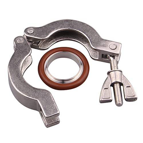 Image of DERNORD Wing Nut Clamp Flange Quick Clamp Stainless Steel 304 with Centering O-Ring (KF-25)