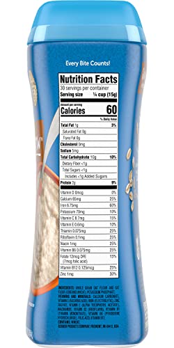 Gerber Cereal For Baby 1St Foods Grain & Grow Cereal, Oatmeal Cereal, Made With Whole Grains & Essential Nutrients, Non-Gmo, 16-Ounce Canister (Pack Of 3) #TOP3
