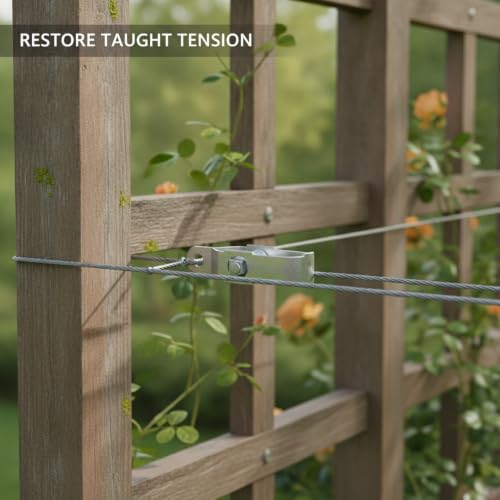 Tensor para cable de acero inoxidable para cercas, enrejados de jardín y tendederos (1 unidad) miniatura 2
